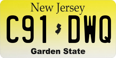 NJ license plate C91DWQ