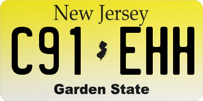 NJ license plate C91EHH