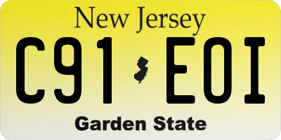 NJ license plate C91EOI