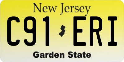 NJ license plate C91ERI