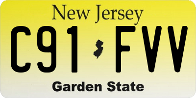 NJ license plate C91FVV