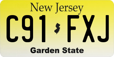 NJ license plate C91FXJ