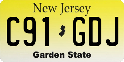NJ license plate C91GDJ