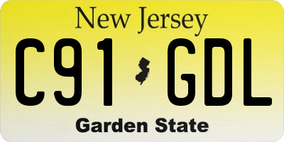 NJ license plate C91GDL