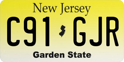 NJ license plate C91GJR