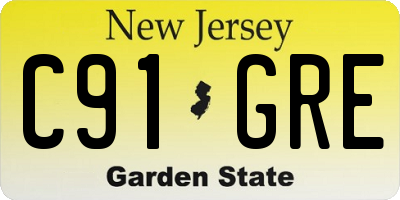 NJ license plate C91GRE