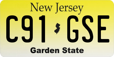 NJ license plate C91GSE