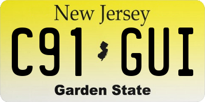 NJ license plate C91GUI