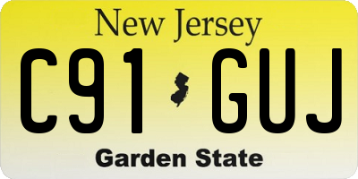 NJ license plate C91GUJ