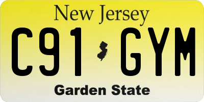 NJ license plate C91GYM