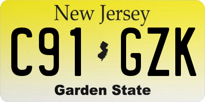 NJ license plate C91GZK