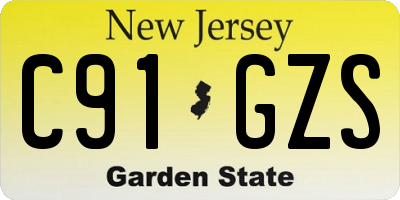 NJ license plate C91GZS
