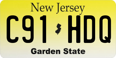 NJ license plate C91HDQ