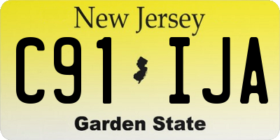 NJ license plate C91IJA