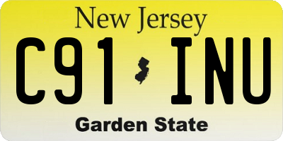 NJ license plate C91INU