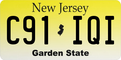 NJ license plate C91IQI