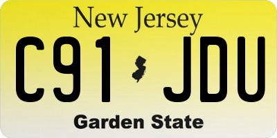 NJ license plate C91JDU