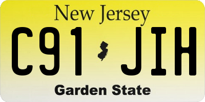 NJ license plate C91JIH