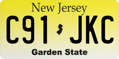 NJ license plate C91JKC