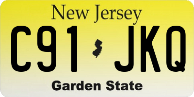 NJ license plate C91JKQ