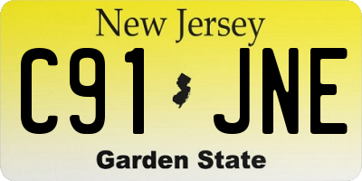 NJ license plate C91JNE