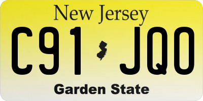 NJ license plate C91JQO