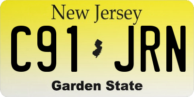 NJ license plate C91JRN