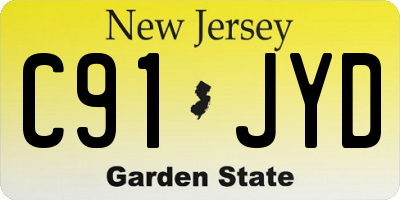 NJ license plate C91JYD
