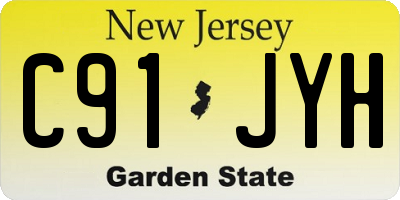 NJ license plate C91JYH