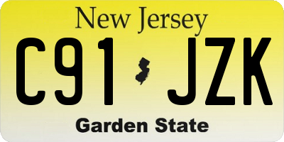 NJ license plate C91JZK