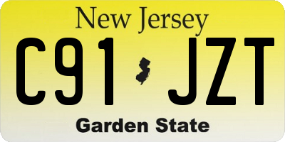 NJ license plate C91JZT