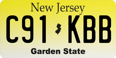 NJ license plate C91KBB