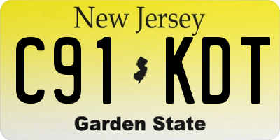 NJ license plate C91KDT
