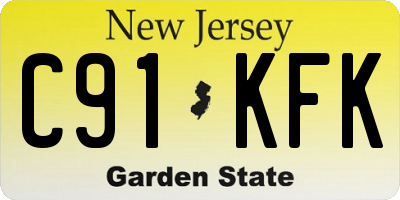 NJ license plate C91KFK