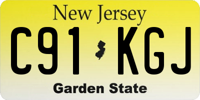 NJ license plate C91KGJ