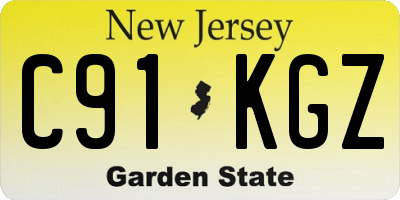 NJ license plate C91KGZ