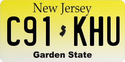 NJ license plate C91KHU