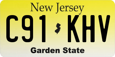 NJ license plate C91KHV