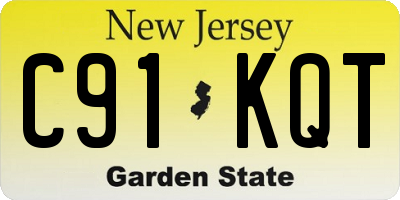 NJ license plate C91KQT