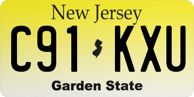 NJ license plate C91KXU