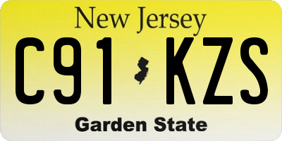 NJ license plate C91KZS