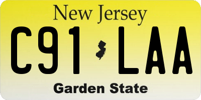 NJ license plate C91LAA