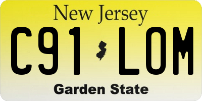 NJ license plate C91LOM