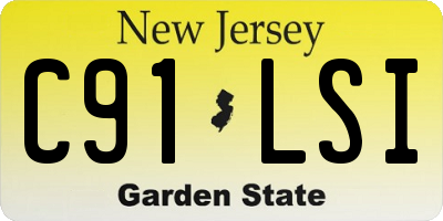 NJ license plate C91LSI