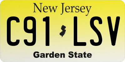 NJ license plate C91LSV