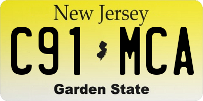NJ license plate C91MCA