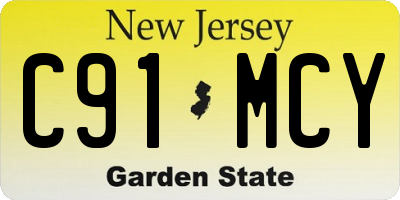 NJ license plate C91MCY