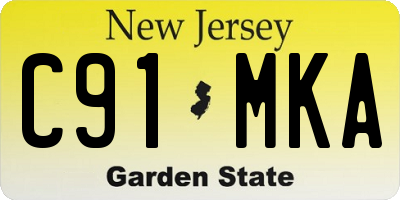 NJ license plate C91MKA