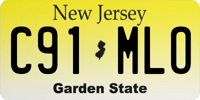 NJ license plate C91MLO