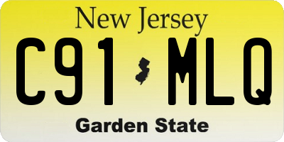 NJ license plate C91MLQ
